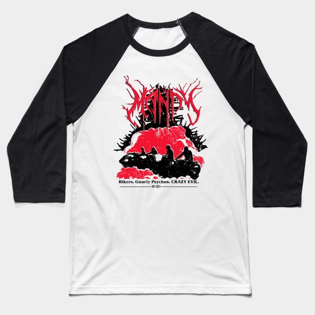 Crazy Evil Baseball T-Shirt by colouroutofspaceworkshop
